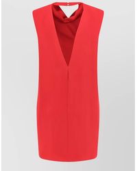 Valentino - Silk Draped Sleeveless Mini Dress - Lyst