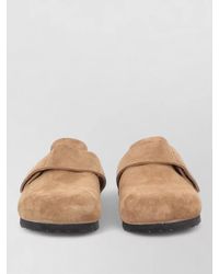 Birkenstock - Suede Slippers Adjustable Strap Open Back - Lyst