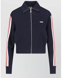 Autry - Sweatshirt Jacket Ribbed Cuffs Striped Sleeves - Lyst