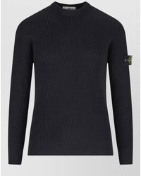 Stone Island - Virgin Wool Ribbed Regular-Fit Crewneck Sweater - Lyst
