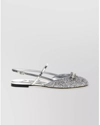 Jimmy Choo - Crystal-Embellished Ballerina Shoes - Lyst