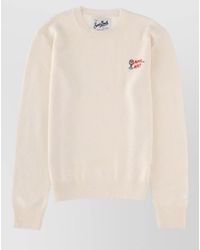 MC2 Saint Barth - Cashmere Blend Embroidered Sweatshirt - Lyst