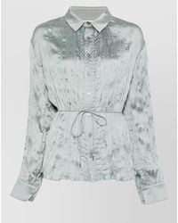 STAUD - Suki Shirt Drawstring Collar Waist Tie - Lyst