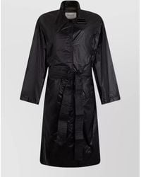 Saint Laurent - Belted Long Trench Coat - Lyst