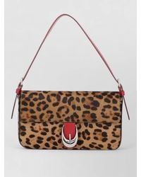 STAUD - Alec Leopard-Print Leather Clutch Bag - Lyst