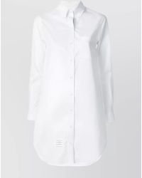 Thom Browne - Cotton Point Collar Shirt Dress - Lyst