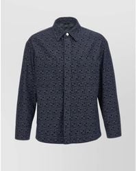 Fendi - Denim Ff Jacquard Shirt Jacket - Lyst