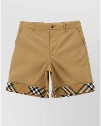 Burberry - Oscar Cotton Twill Bermuda Shorts Pockets - Lyst
