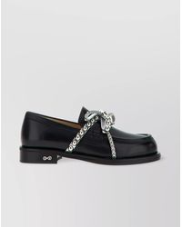 Mach & Mach - Leather Crystal Studs Loafers - Lyst