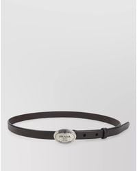 Prada - Calf Leather Slim Belt - Lyst