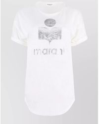 Isabel Marant - Linen Logo Print T-Shirt - Lyst