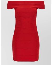 ROTATE BIRGER CHRISTENSEN - Off Shoulder Band Bodycon Short Dress - Lyst