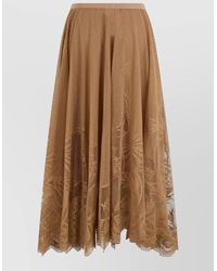 Fabiana Filippi - Lace-Trimmed Maxi A-Line Skirt - Lyst