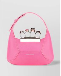 McQueen - The Jewelled Hobo Mini Leather Shoulder Bag - Lyst