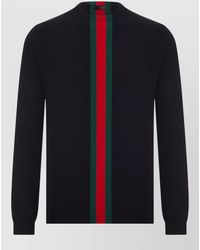 Gucci - Cashmere Crew Neck Top Long Sleeves Stripes - Lyst