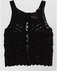 Semicouture - Shelley Lace Crochet Tank Top - Lyst