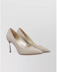 Casadei - Glitter Blade Pointed Toe Stiletto Pumps - Lyst