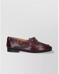Bally - Leather Lace-Up Loafers - Lyst
