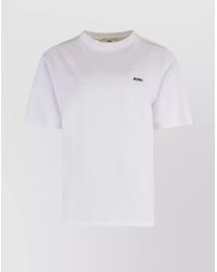 Autry - Ribbed Cotton Logo T-Shirt - Lyst