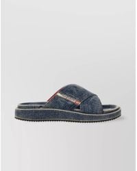 DIESEL - Crossover Denim Slide Sandal - Lyst