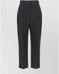McQueen - Pinstripe Wool Tailored Trousers - Lyst