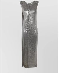 Rabanne - Metallic Mesh Maxi Dress - Lyst