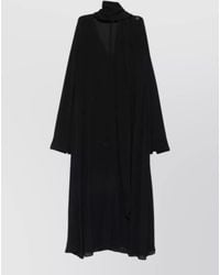 TOTEME - Viscose V-Neck Long-Sleeve Maxi Dress - Lyst