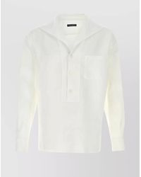 Dolce & Gabbana - Linen Shirt With Long Sleeves And Chest Pocket - Lyst