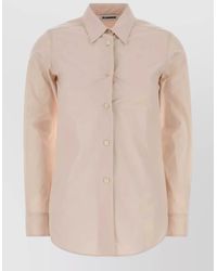 Jil Sander - Poplin Shirt Button Cuffs Long Sleeves - Lyst