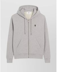 Ami Paris - Heart Friend Cotton Hoodie - Lyst