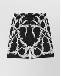 Versace - Silk Printed Knee-Length Deck Shorts - Lyst