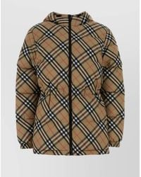 Burberry - Padded Jacket With Embroidered Design And Hood - Lyst