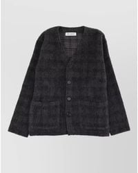 Our Legacy - Checked Wool-Blend Relaxed-Fit V-Neck Cardigan - Lyst
