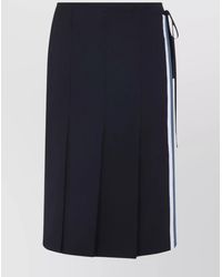 Marni - Wool Midi Skirt With Pleats And Tie - Lyst