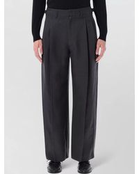 Lemaire - Tailored Pleat Pants Wide Leg Pockets - Lyst