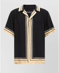 Dolce & Gabbana - Silk Logo-Print Striped Short-Sleeve Shirt - Lyst