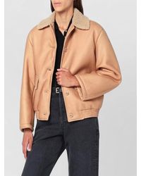 Salvatore Santoro - Shearling Collar Coat Elasticated Hem Pockets - Lyst