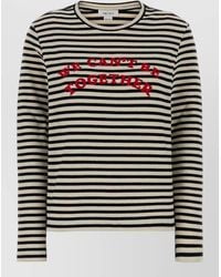 McQueen - Stretch Cotton Embroidered T-Shirt - Lyst