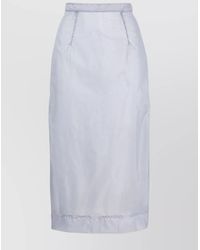 Maison Margiela - Tulle High-Rise Pleated Midi Pencil Skirt - Lyst