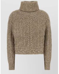 Isabel Marant - Brenda Turtleneck Cotton Blend Cable Sweater - Lyst