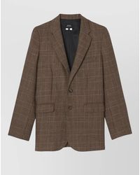 A.P.C. - Annie Wool Blazer Checked Single Breasted - Lyst