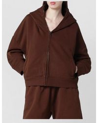 Entire studios - Cotton Zip Hooded Sweatshirt Ribbed Cuffs - Lyst