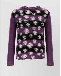 NAMACHEKO - Wool Blend Crew-Neck Sweater With Intentional Rips - Lyst