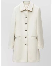 Versace - Wool Single-Breasted Coat - Lyst