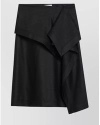 Ferragamo - Wool Asymmetric Skirt - Lyst