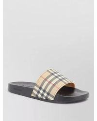 Burberry - Slides And Flip Flops Check Motif - Lyst