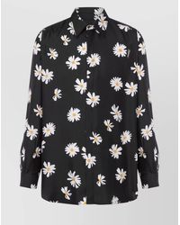 Moschino - Silk Floral Print Long Sleeve Shirt - Lyst