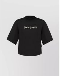 Palm Angels - Logo Cropped T-Shirt Crew Neck - Lyst