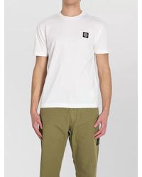 Stone Island - Cotton Ribbed Crew Neck Short-Sleeve T-Shirt - Lyst