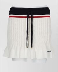 CASABLANCA - Knit Tennis Mini Skirt Contrast Stripe - Lyst